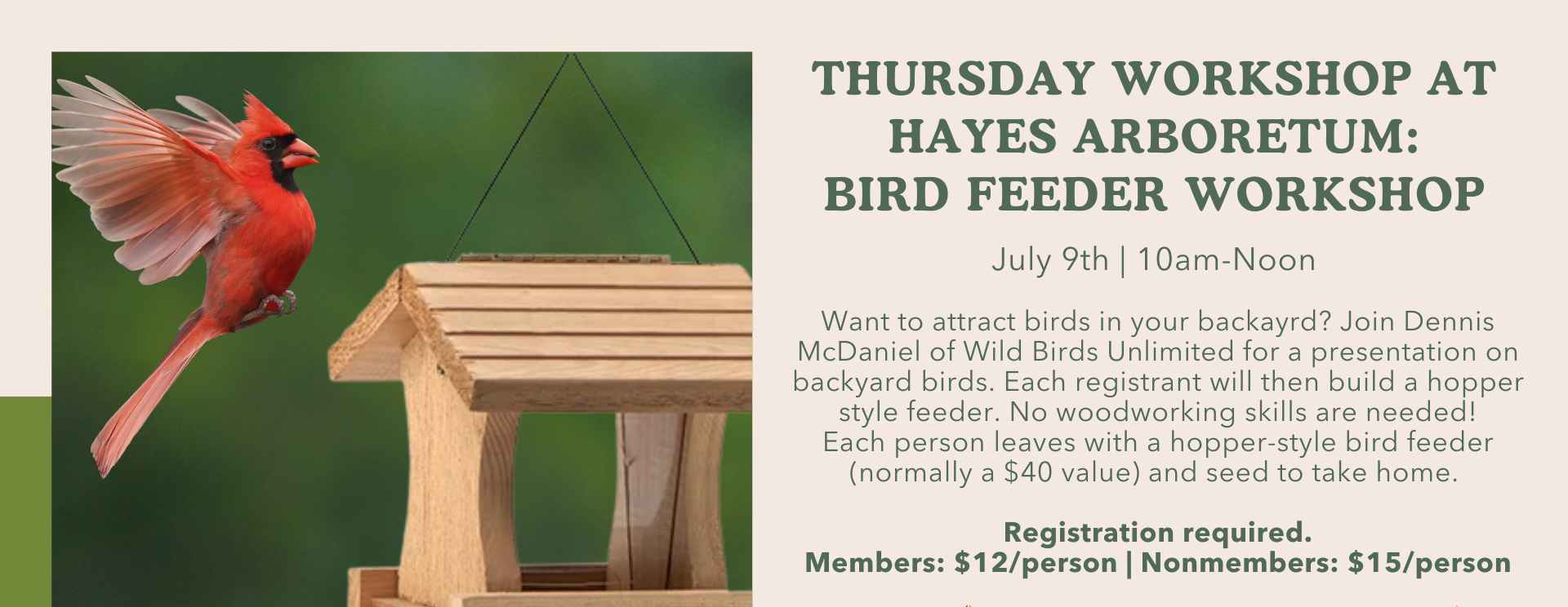 Thursday Workshop: Bird Feeder Workshop
